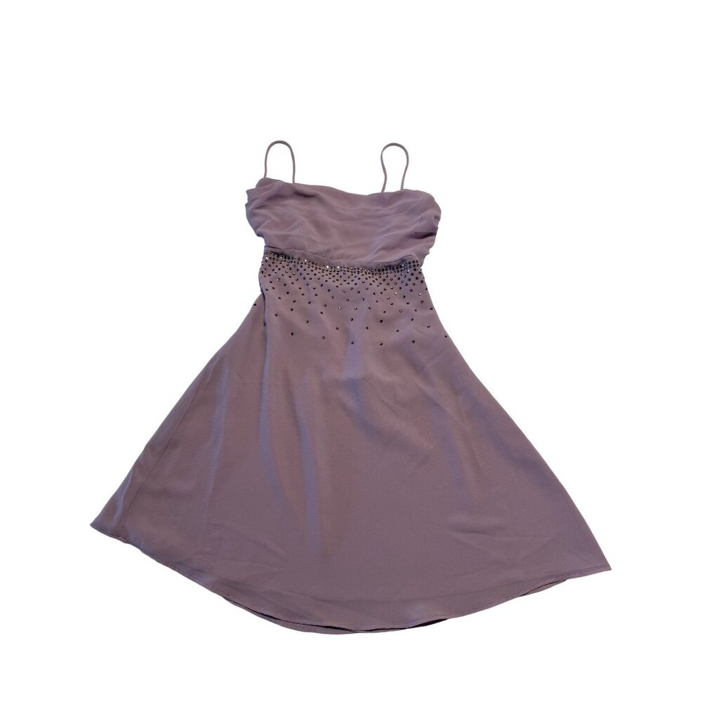 Mistress Rocks Lilac Purple Crystal Embellished Mini Dress Women's Size Small S